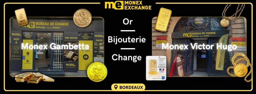 “rachat or Bordeaux” “bijoux d’occasion Bordeaux” “achat or Bordeaux” “change devises Bordeaux”