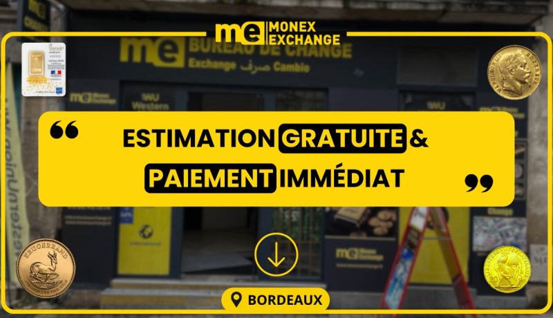 Estimation gratuite de vos bijoux anciens à Bordeaux. Experts Monex Exchange : transparence, sécurité et paiement immédiat au meilleur prix.