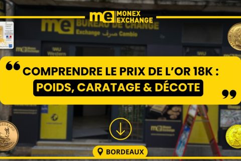 Prix or 18 carats Bordeaux : poids, caratage & décote